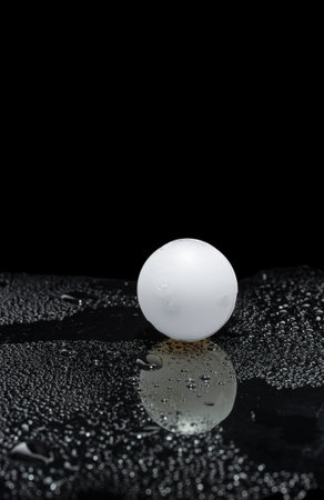 white balloon on a dark background