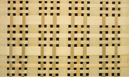 Brown woven bamboo close up texture