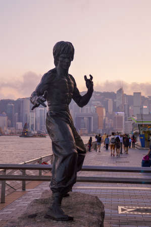 Bruce Lee Statue, hongkongのeditorial素材