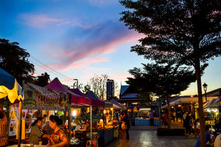 Nice Sky at night marketの写真素材