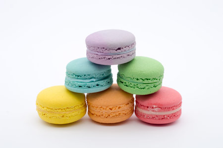 Rainbow colour macaroon