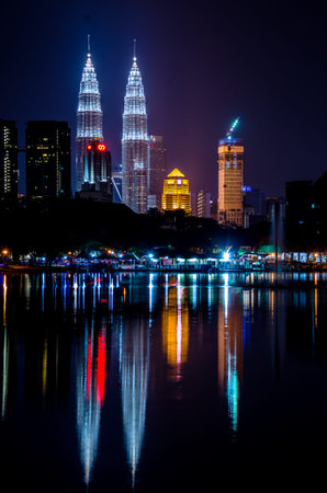 Kuala Lumpur City View From Titiwangsa Lakeのeditorial素材