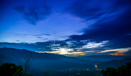 Dawn is a star of a day while some people still having their sweet dream. But if you wake up a little bit early, you may enjoy the beauty of the god creation.の写真素材