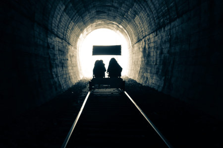 No matter bright or dark..... I will always be with youの写真素材