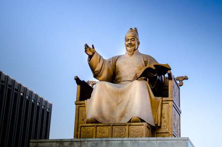 The memorable statue of the great empororのeditorial素材