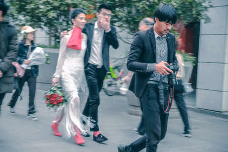 Wedding Photography Shooting at Zhong Shan Roadのeditorial素材