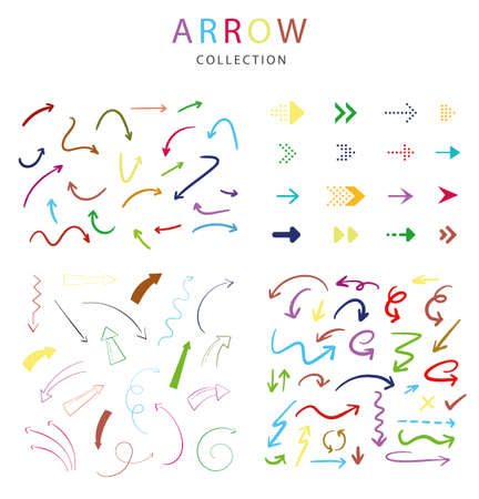 arrow collection set, in vectorのイラスト素材