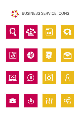 service and business icons, original icons for start up launch, vector fileのイラスト素材