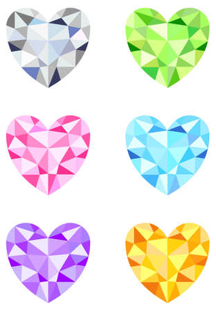 Heart shaped Diamondsのイラスト素材