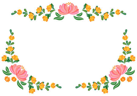 Floral Tole paintingのイラスト素材