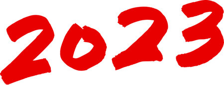 The letters 2023 written with a brush