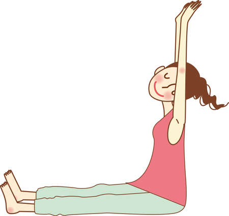 Relaxing girl.のイラスト素材