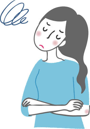 Woman in a bad moodのイラスト素材