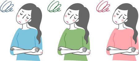 Woman in a bad moodのイラスト素材