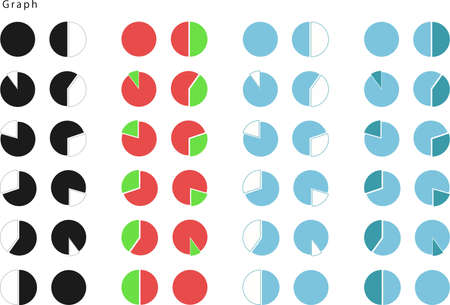 Pie chart from 10% to 100%.のイラスト素材