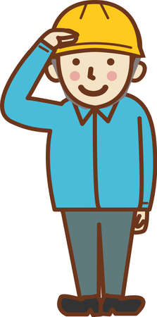 Worker man posing.のイラスト素材