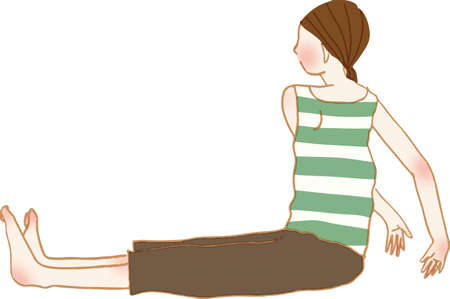 Young woman stretching.のイラスト素材