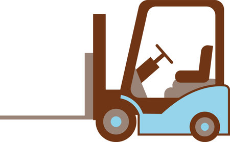Simple illustration of forklift.のイラスト素材