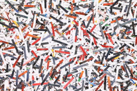 Shredded paper backgroundの写真素材