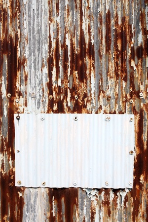 Rusty corrugated iron metalの写真素材