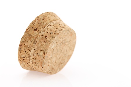 cork stopper on white backgroundの写真素材