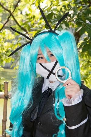 Kagawa, Japan - May 3th, 2013 - Japanese young woman who participated in costume play rally of the outdoors, at Mamugame-Jou Park. のeditorial素材
