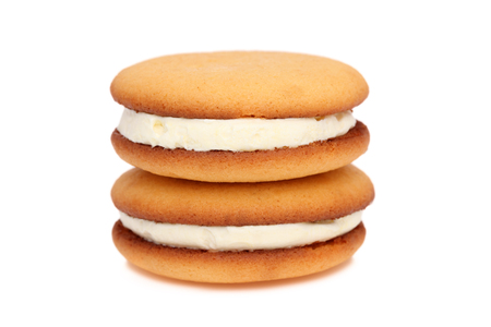 sandwich biscuits with creamの写真素材