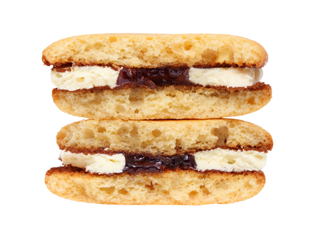 sandwich biscuits with creamの写真素材