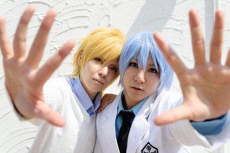 Kagawa, Japan - Sept 28th, 2014 - Japanese young girls who participated in costume play rally of the outdoors, at Reoma World Park.のeditorial素材