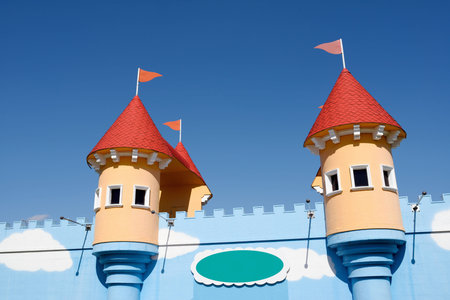 architecture of castles in a fantasy land