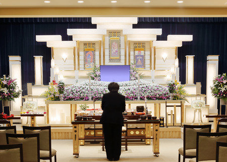 Funeral home interior with a japanese styleの写真素材