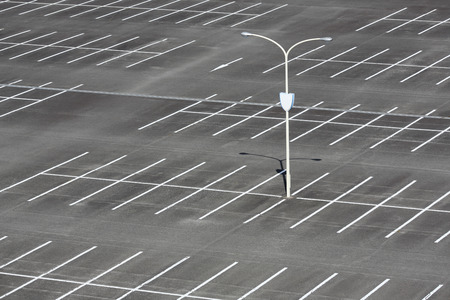 Car parking lot with white markの写真素材