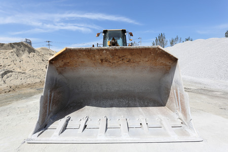 Gray gravel mound mountain for concrete makingの写真素材