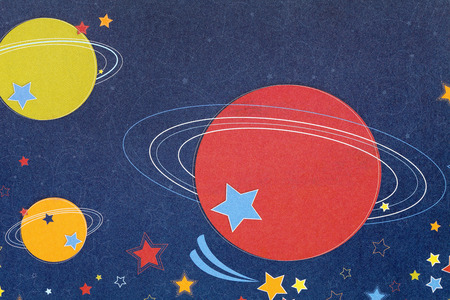 Close up of planet pattern paperの写真素材