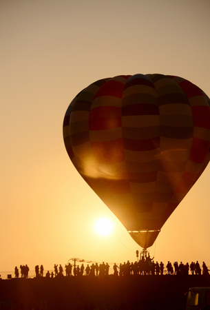 SAGA, JAPAN-NOVEMBER 05, 2016: 2016 Championship Event of 22nd FAI World Hot Air Balloon Championship, Many air balloons in the sky.のeditorial素材