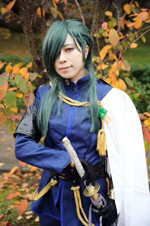 Marugame, Kagawa, Japan-November 20, 2016: Young japanese girl dressed in cosplay costume at...