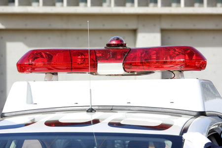 Lights of the police car