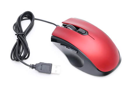 Computer mouse with USB cableの写真素材