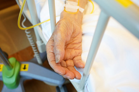 Saline solution drip for patient and infusion pumpの写真素材