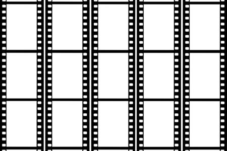 Photographic 35 mm film strip isolated on white backgroundの写真素材