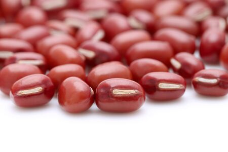 Close up of azuki red beans, Health foodの写真素材