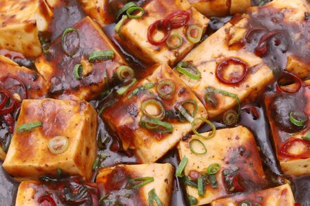 Close up of Chinese cuisine mapo doufuの写真素材