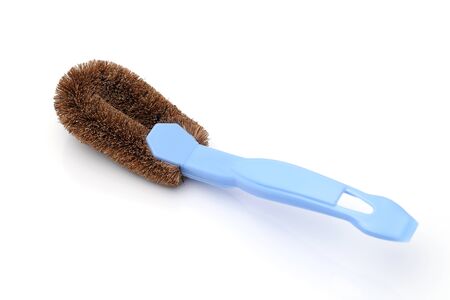 fiber scrubbing brush with handleの写真素材