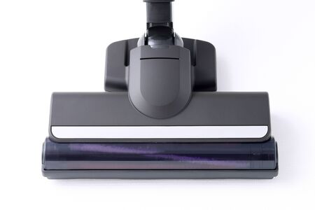 Head of modern vacuum cleaner on white backgroundの写真素材