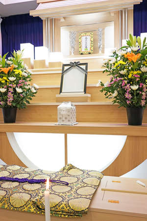 KAGAWA, JAPAN - JANUARY 12 : The funeral of Mituo Yokoyama, Style of a Japanese small general funeral, on Jan 12, 2015 in Kagawa.のeditorial素材