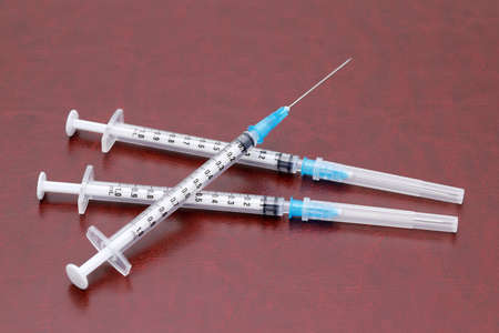 medicine diagnosis and prescription, syringe, liquid medicineの写真素材