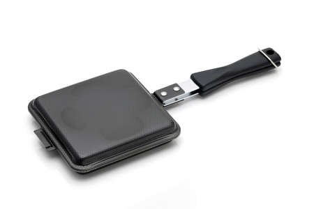 Press hot sandwich maker isolated on white backgroundの写真素材