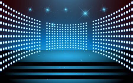 spotlight on the stageのイラスト素材