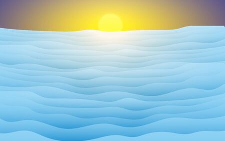 skyscape of clouds and sun on the sky in he morningのイラスト素材