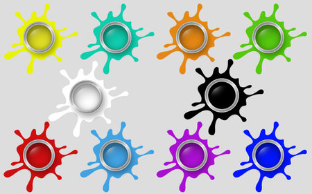 colorful paints backgroundのイラスト素材